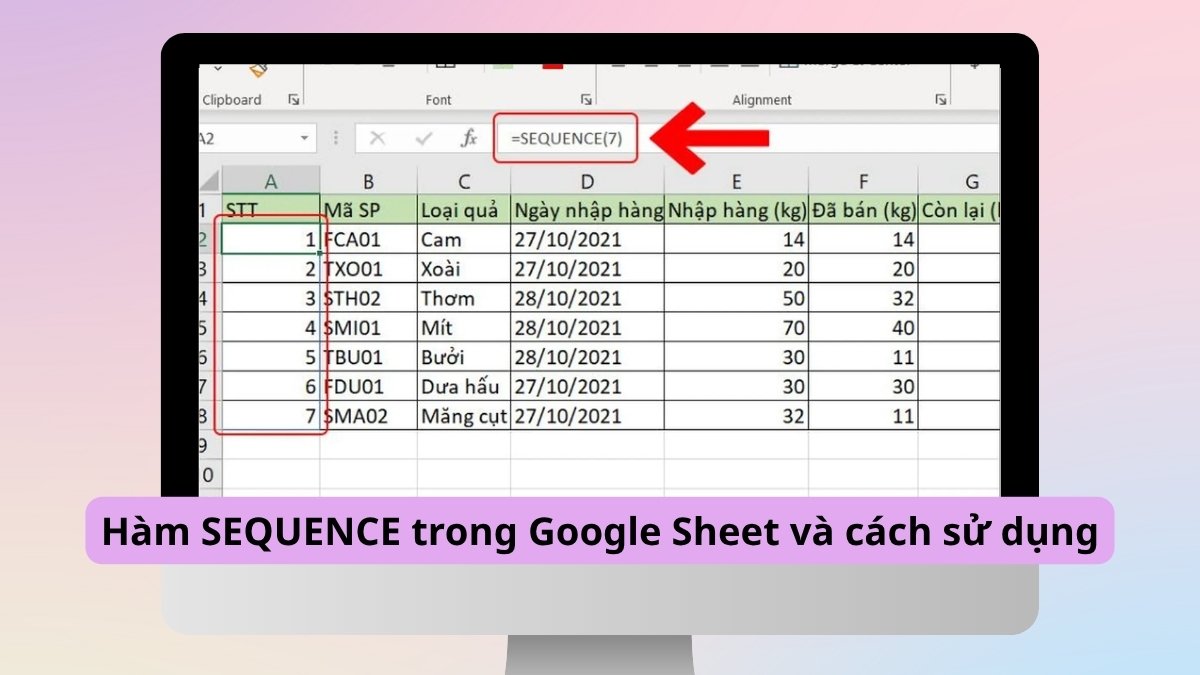 Hàm SEQUENCE trong Google Sheet là gì? Cách sử dụng